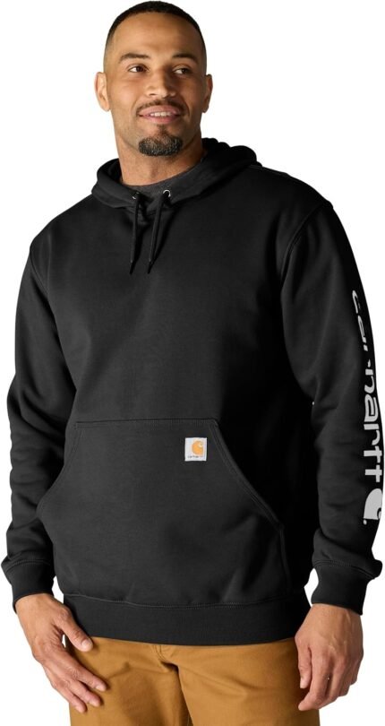 Carhartt Men’s Loose Fit Midweight Logo Sleeve Graphic Sweatshirt