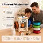 Entina Tina2C Mini 3D Printer Starter Bundle for Kids & Beginners, Fully Assembled, Auto Leveling, Easy Setup, WiFi & App Control, 3000+ Model Library, 20+ Creative DIY Modules, Includes 4-Color PLA - Image 2