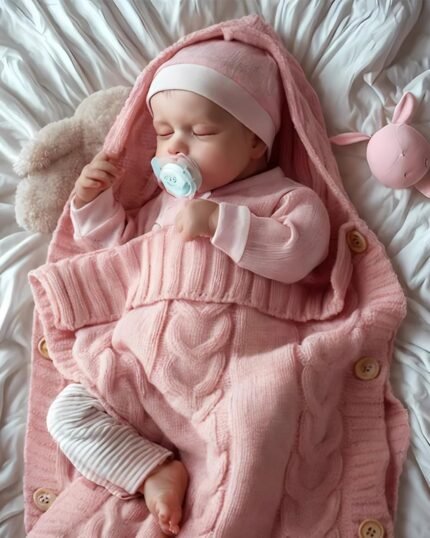 JIZHI Lifelike Reborn Baby Dolls – 18 inch Soft Body Realistic Newborn Baby Dolls American Sleeping Girl Dolls with Clothes and Toy Accessories Gift for Kids Age 3+