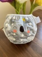 KaWaii Baby Reusable Swim Cloth Diaper Adjustable Swim Pants for Boys & Girls, Size Infants and Toddlers, One Size (Apple Cheek)