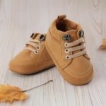 Meckior Infant Baby Boys Girls Walking Shoes Toddler Non Slip Rubber Sole Sneakers Soft Casual PU Leather Moccasins Prewalkers Crib Shoe First Walking Shoes 3-18 Months - Image 2