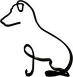 Minimalist Art Sculpture, Personalized Metal Abstract Metal Line Minimalist Art Crafts Creative Line Drawing Ornaments for Wall, Living Room, Home Office Desk Decoration (Jack Russell)